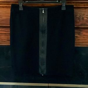 Ann Taylor Black Zipper Skirt